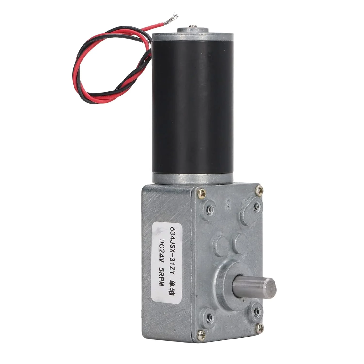 موتور گیربکس DC، موتور کاهنده تک شفت DC24V CW CCW برای دستگاه شمارش چاپگر، پایه ها (5 دور در دقیقه)
