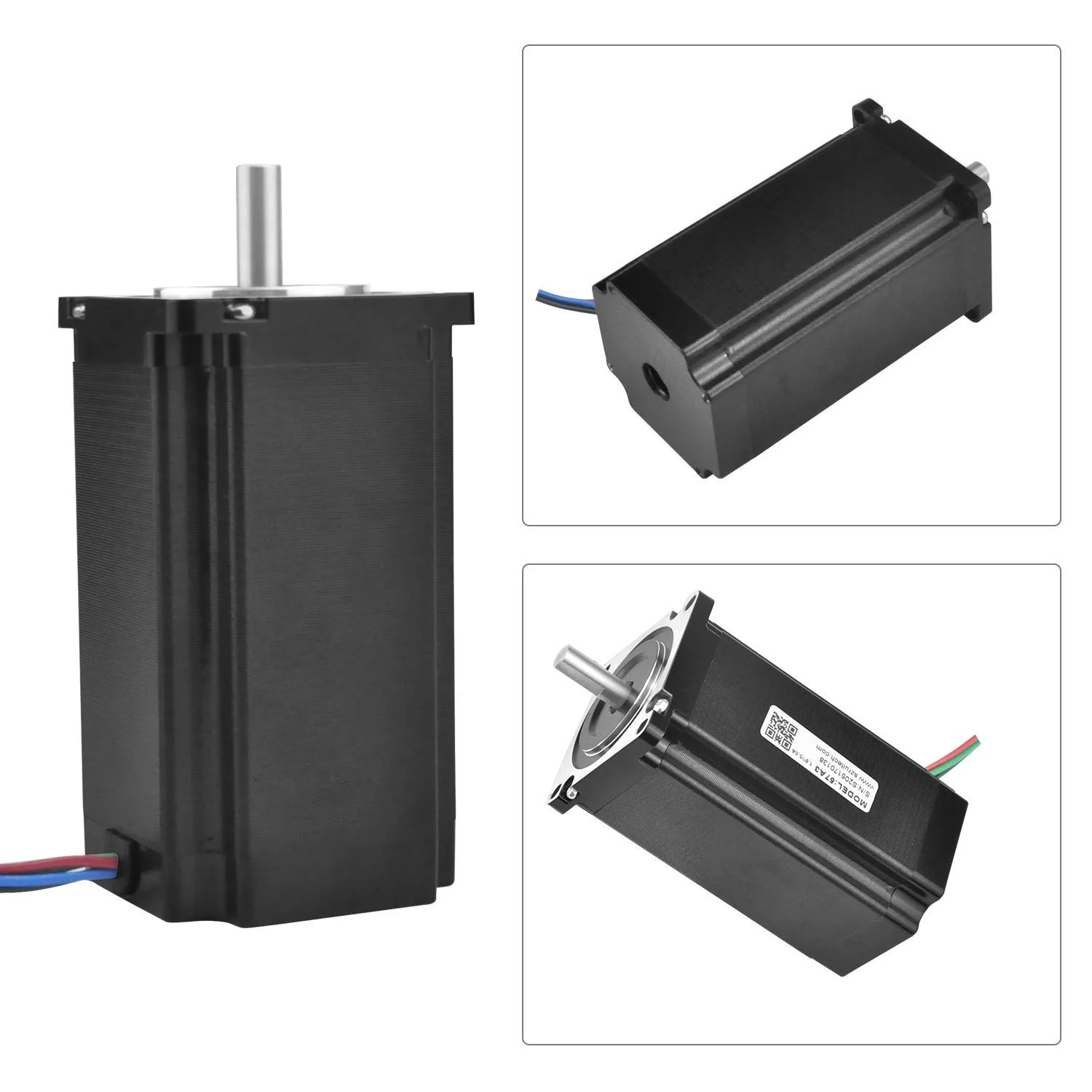 موتور پله ای دو قطبی Nema 23 با زاویه گام 1.8 درجه و گشتاور 3 نیوتن متر، موتور پله ای دیجیتال کم صدا برای پرینتر سه بعدی، لیزر و دستگاه CNC