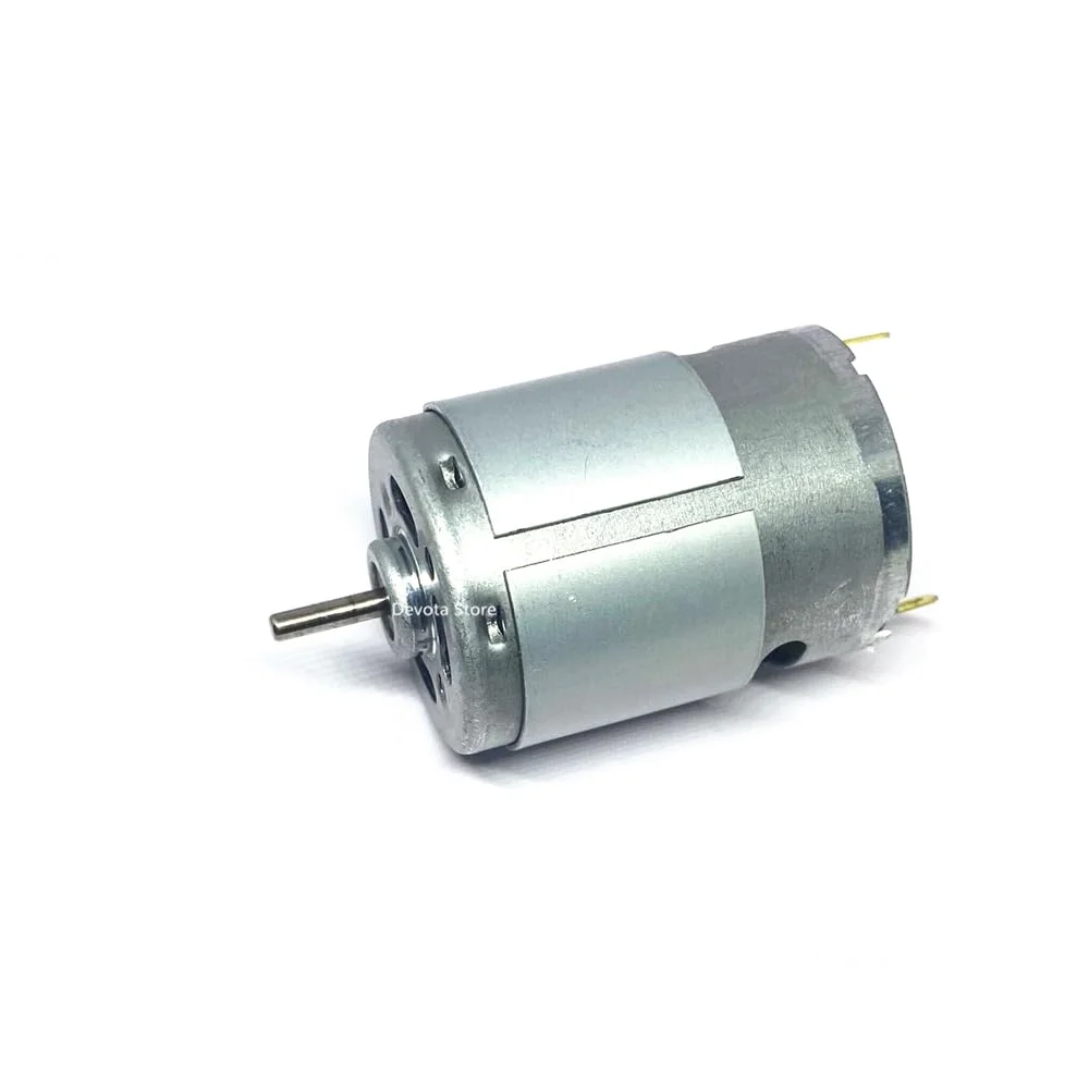 موتور DC کوچک RS385 با سرعت بالا 12 ولت 24 ولت برای پرینترهای هوشمند - (ولتاژ (V): 24 ولت 7000 دور در دقیقه)