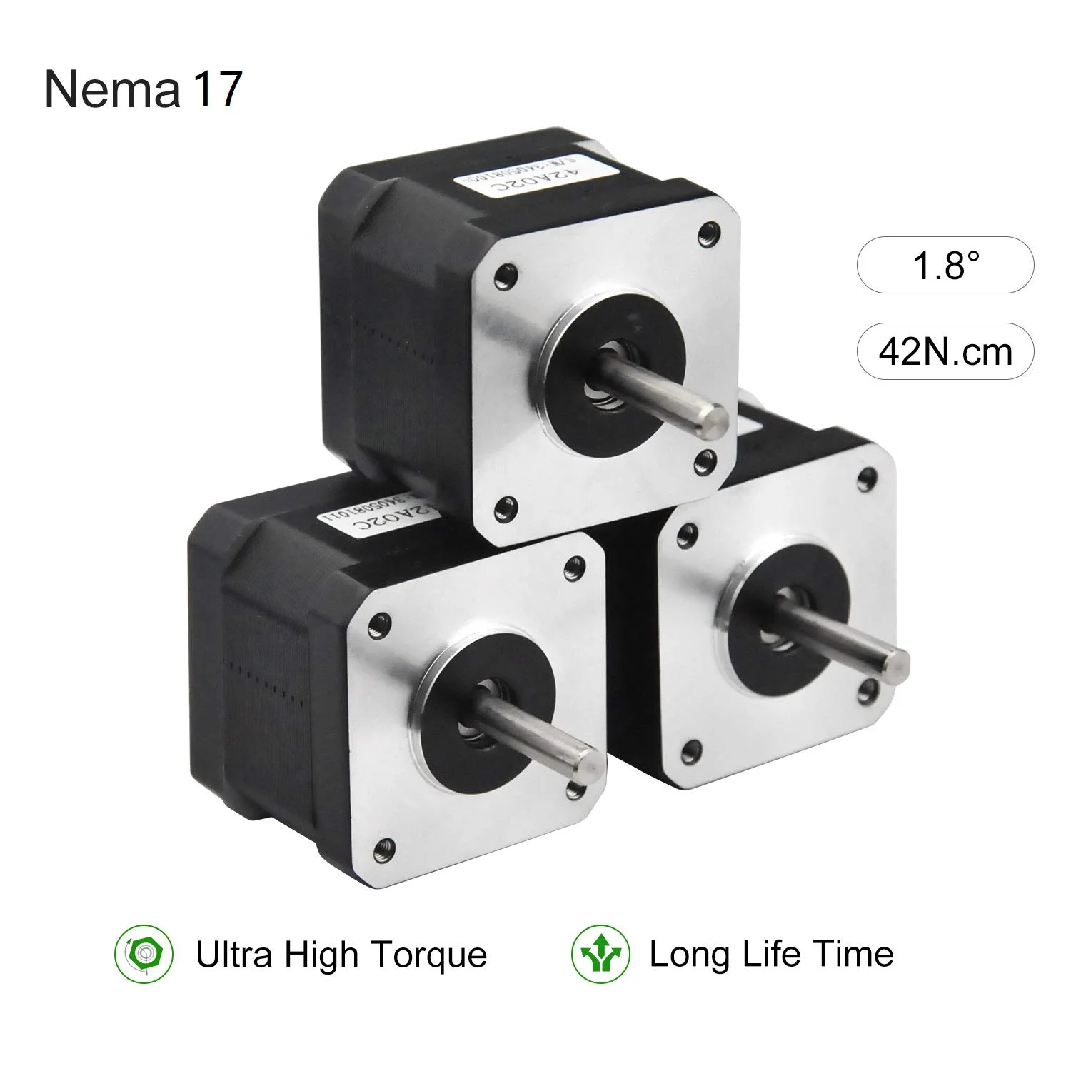موتور پله ای Nema 17، 3 عدد، موتور پله ای دو فاز دوقطبی 1.5 آمپر 42x42x38 میلی متر 4 سیم کابل 30 سانتی متری برای پرینتر سه بعدی (3، 42A02C-Dupont) موتور پله ای Nema 17، 3 عدد، موتور پله ای دو فاز دوقطبی 1.5 آمپر 42x42x38 میلی متر 4 سیم کابل 30 سانتی متری برای پرینتر سه بعدی (3، 42A02C-Dupont)