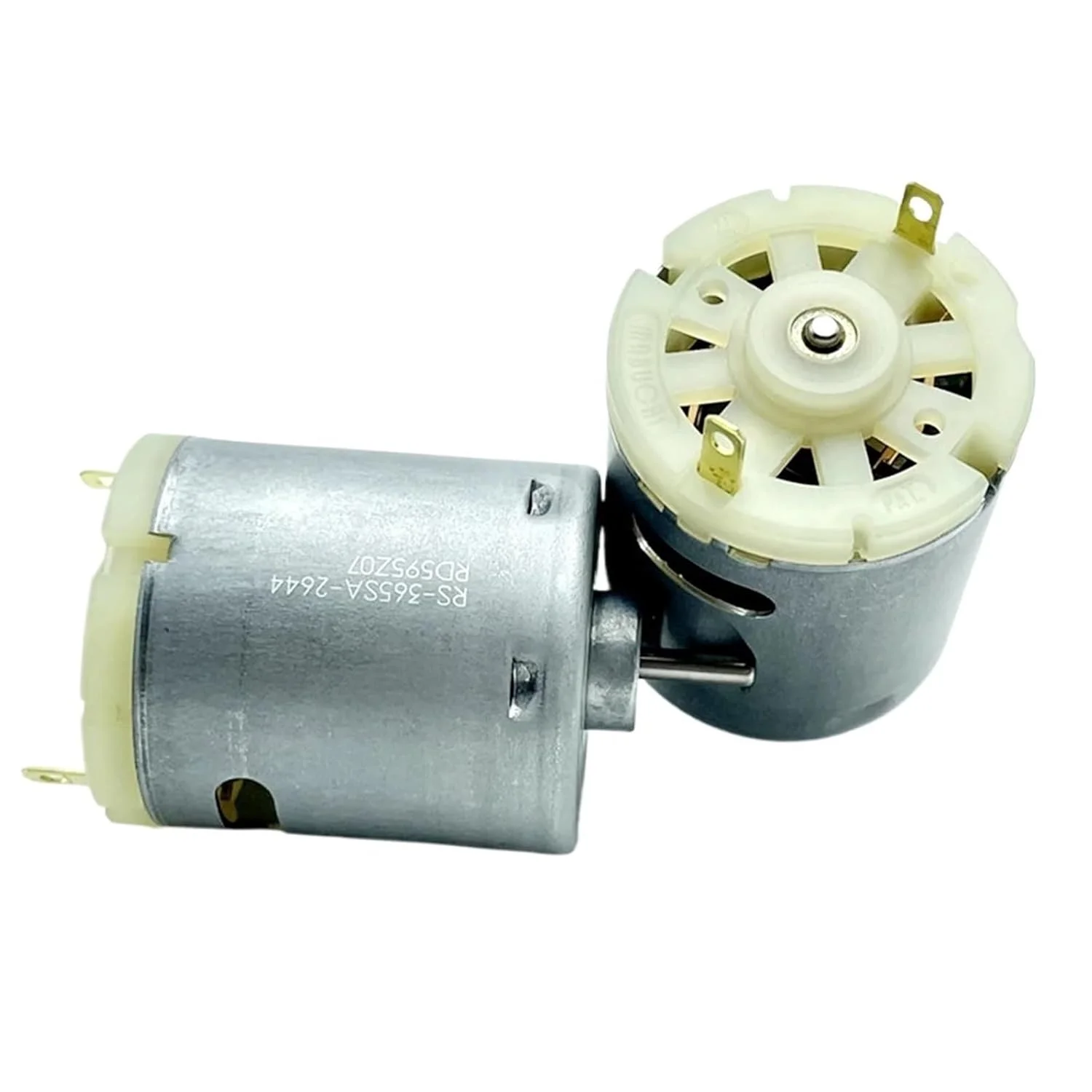 موتور DC با برس کربنی RS-365SA-2644، 6 ولت تا 24 ولت، 5700 دور در دقیقه تا 19400 دور در دقیقه، موتور پرسرعت، 1 عدد