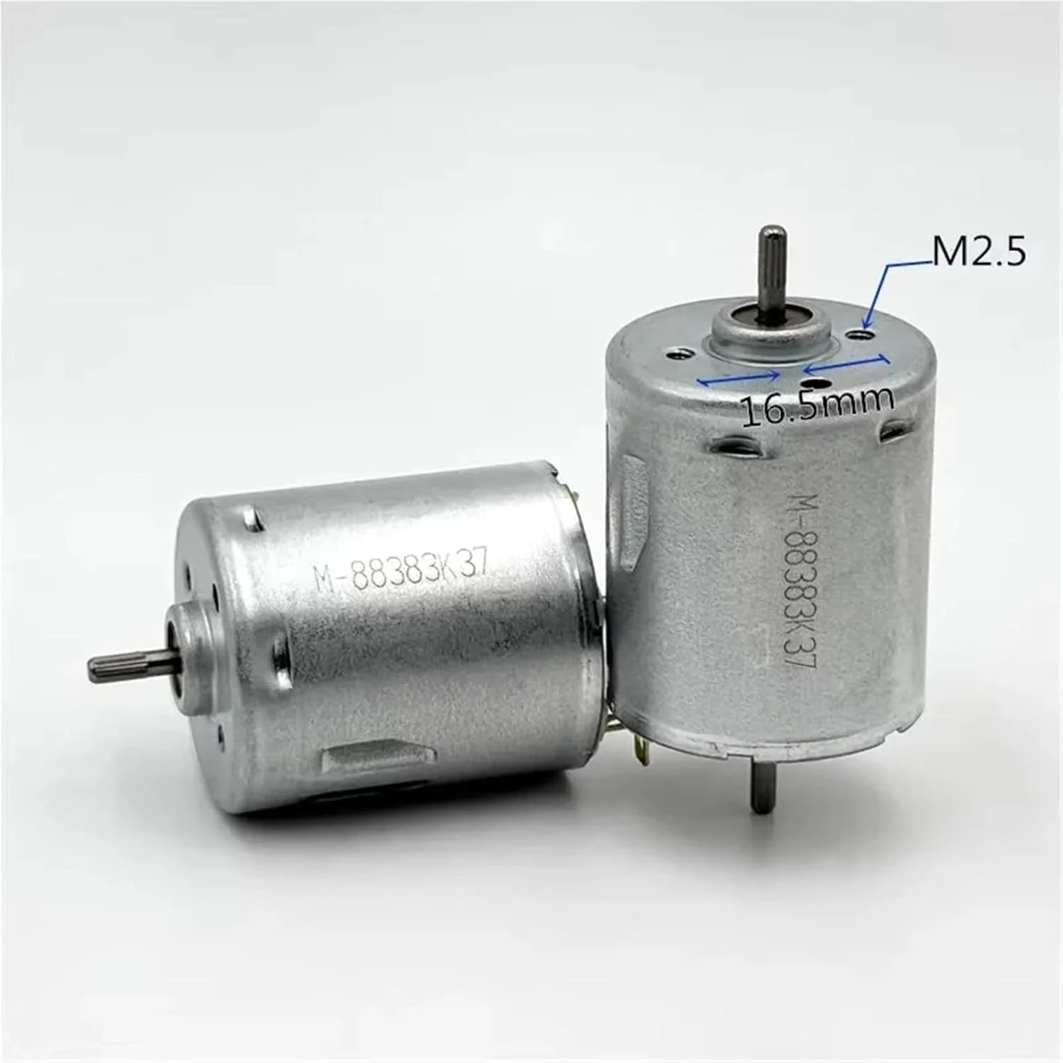 موتور دو شفت RS-365-14165 مینی DC12V 14.4V 18V 24V 9850 دور در دقیقه 28 میلی متر برس کربنی الکتریکی 1 عدد