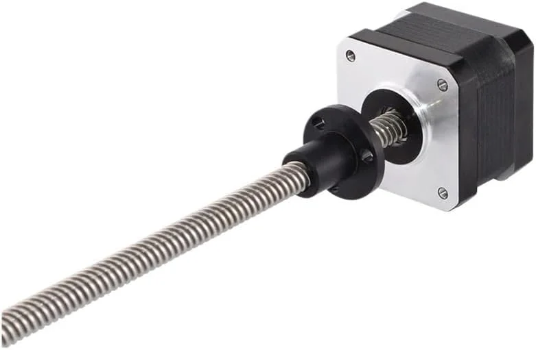 موتور پله‌ای خطی Nema 17 با طول 200 میلی‌متر، استارتر الکترونیکی خارجی 0.4 آمپر 4 سیم با پیچ سربی Tr8x8 برای موتور پرینتر سه بعدی