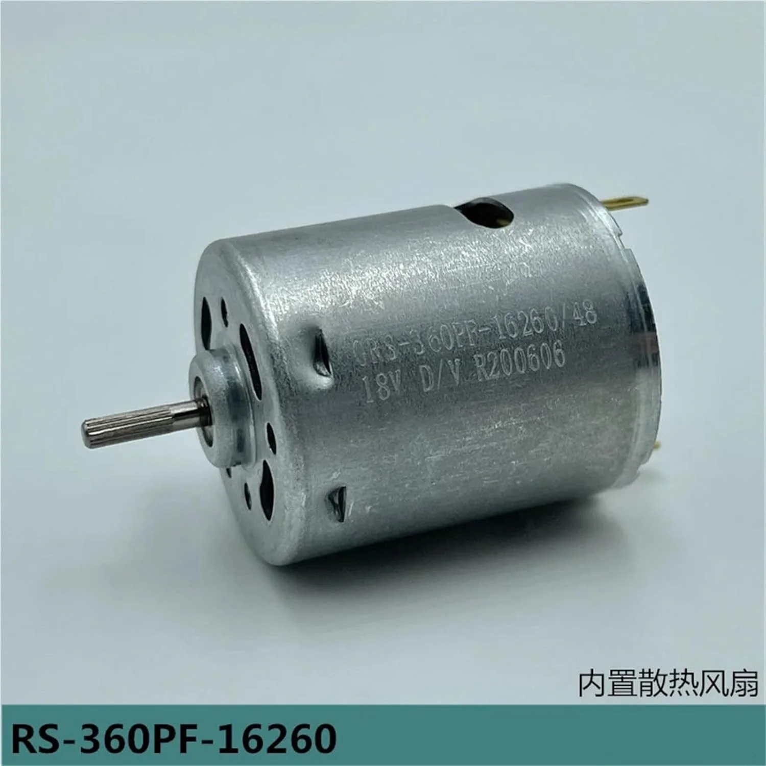 موتور گرد کوچک RS-360SH-16260، 28 میلی‌متری، DC 6V 12V 18V، شفت آجدار 9700 دور در دقیقه، برس کربنی، 1 عدد