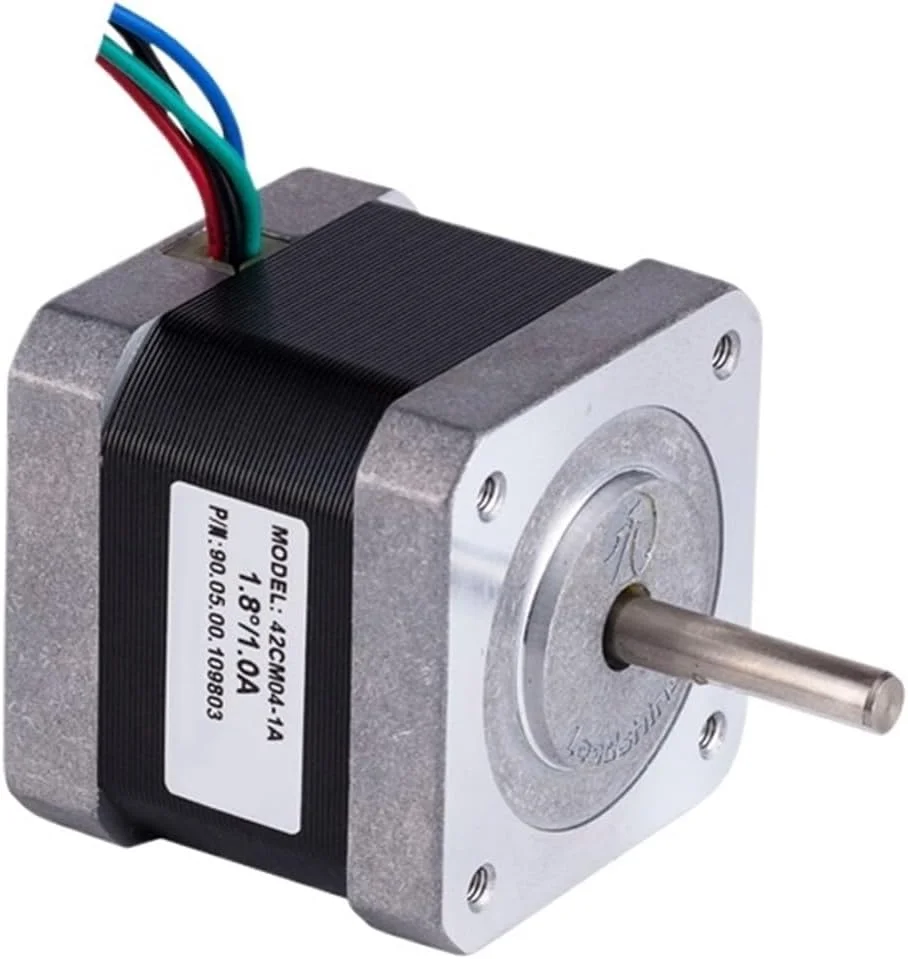یک عدد موتور پله ای سایز 17 (42CM04) 1 آمپر 0.45 نیوتن متر، موتور دو فاز برای دستگاه های فرز و حکاکی