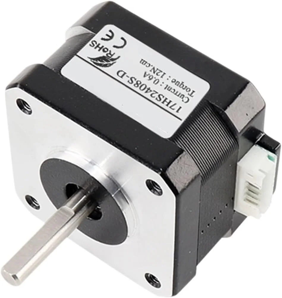 ۱ عدد موتور پله ای 42BYGH28 (17HS2408S) موتور پله ای سایز ۱۷ با ۴ سیم H28mm برای پرینتر سه بعدی موتور پله ای ۴۲ ۱۲ ولت