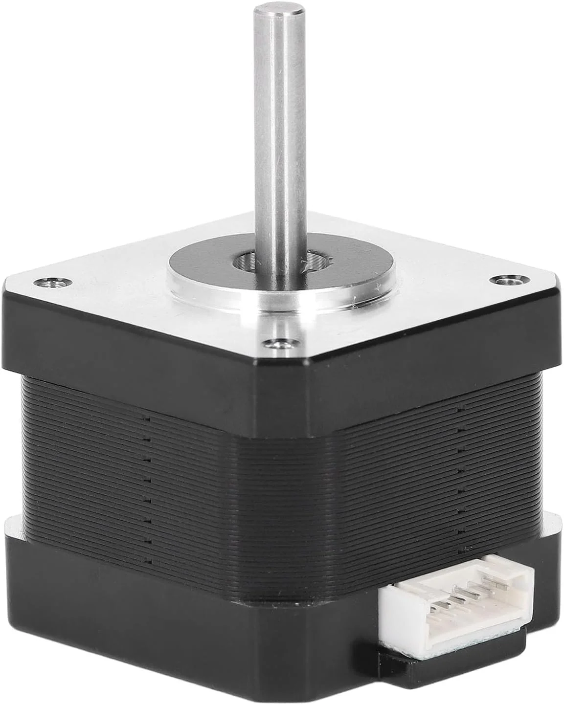 موتور پله‌ای دو فاز، 42x34 میلی‌متر فولاد کربنی، زاویه پله 1.8 درجه، 3 ولت DC، 1.3 آمپر، 1000 دور در دقیقه برای پرینتر سه بعدی، نورپردازی صحنه، حکاکی
