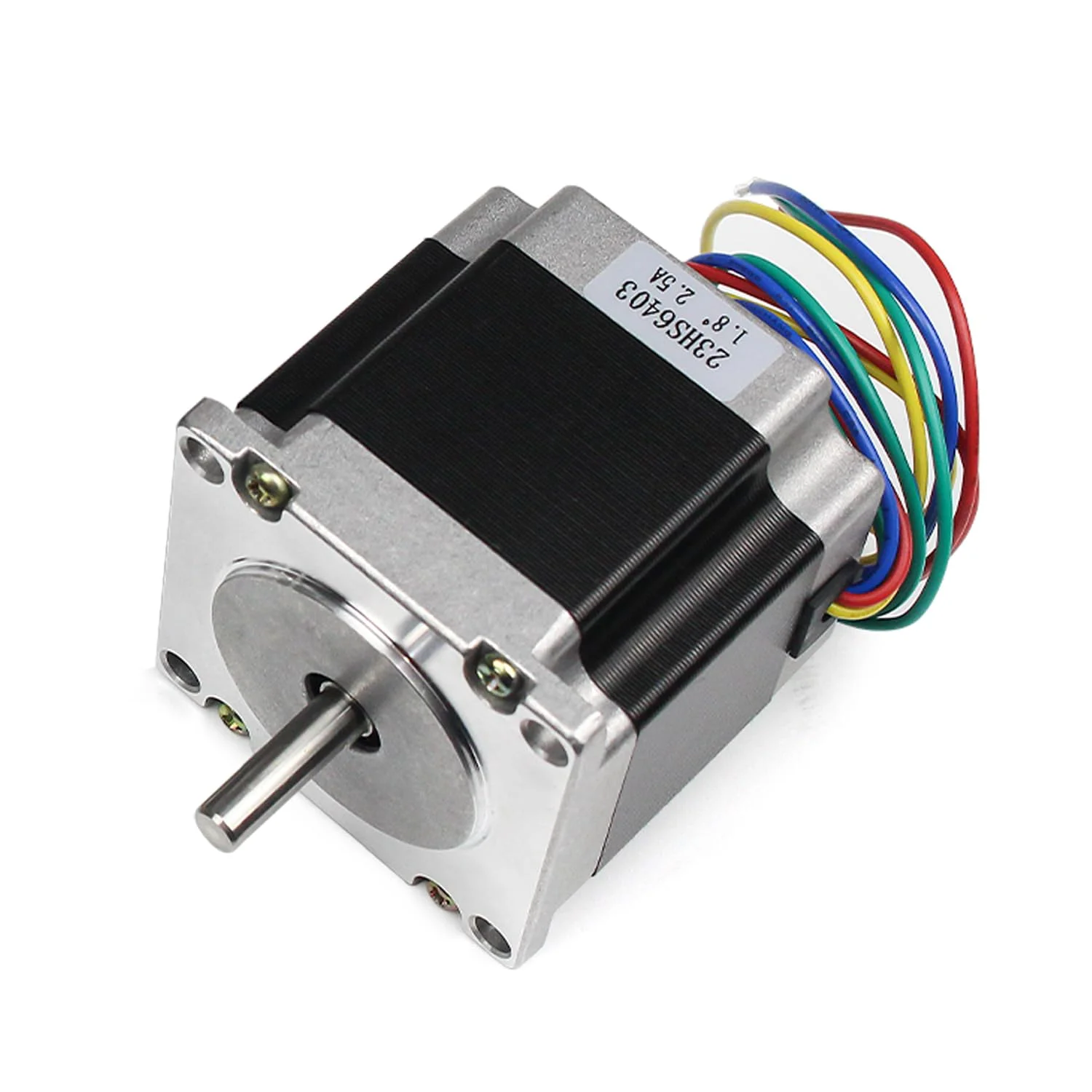 موتور پله ای Nema23 مدل 23HS6403 رت موتور، 165oz-in، 1.8 درجه، 2.5 آمپر، موتور پله ای CNC هیبریدی دو فاز با گشتاور بالا 56 میلی متر، 4 سیم برای دستگاه فرز روتر CNC، چاپگر سه بعدی، ربات