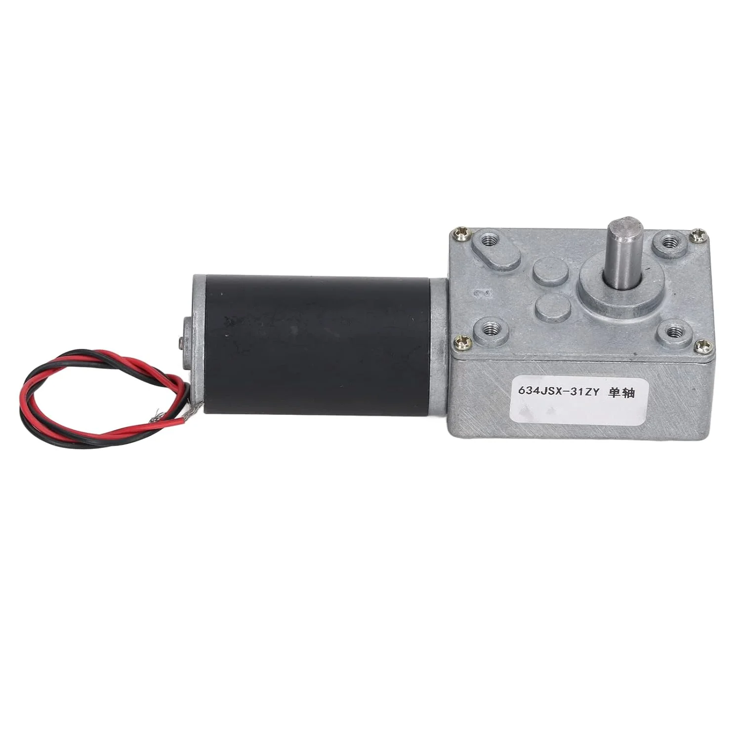 موتور گیربکس DC، کم صدا و کم حرارت، تک شفت CW CCW، موتور کاهنده برای دستگاه شمارش چاپگر، ولتاژ نامی 24 ولت، آلیاژ آلومینیوم و جنس برنج (5 دور در دقیقه)