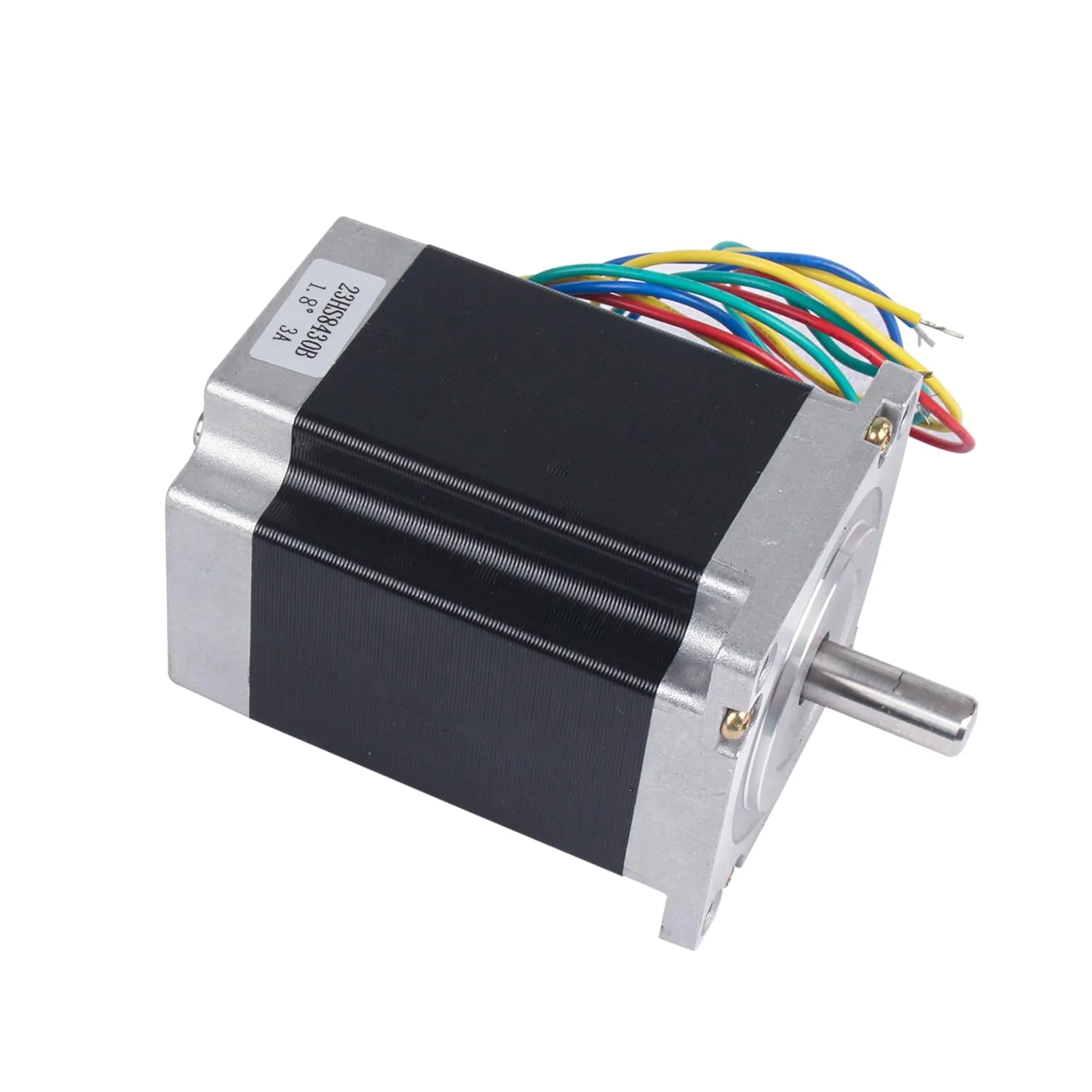 موتور پله ای Nema23 مدل 23HS8430 تک شفت 57mm×57mm×76mm، گشتاور 180N.cm، زاویه 1.8°، جریان 3A، 4 سیم برای دستگاه CNC فرز و حکاکی