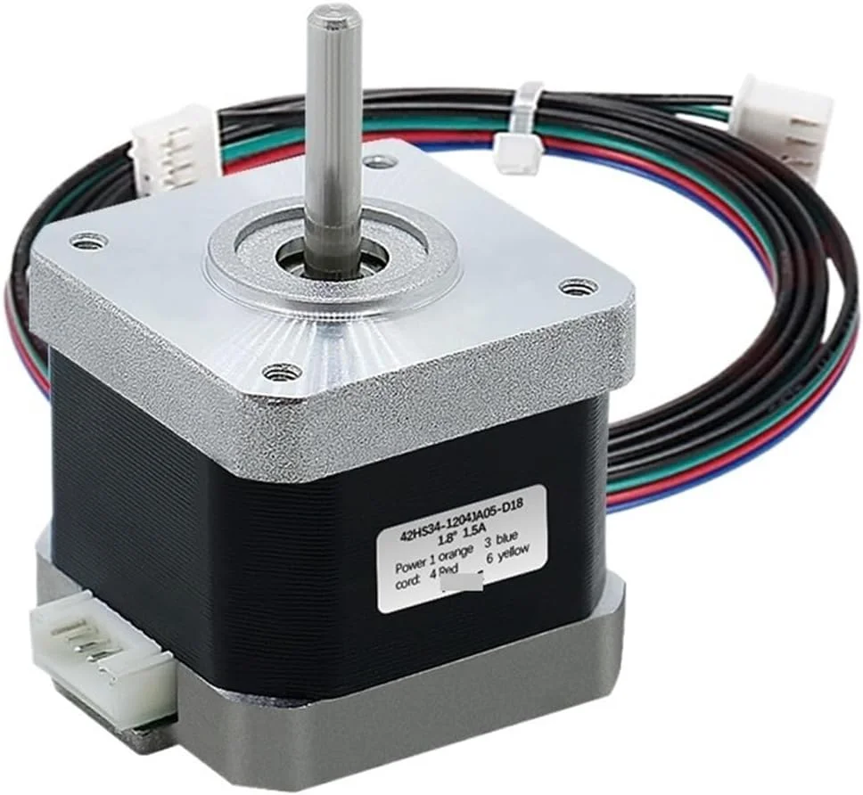 موتور پله ای Nema 17 پرینتر سه بعدی، 0.25N.m 42HS34mm 36ozin 2.5kg.cm تک محوره 5mm جریان 1.5A، 1 عدد