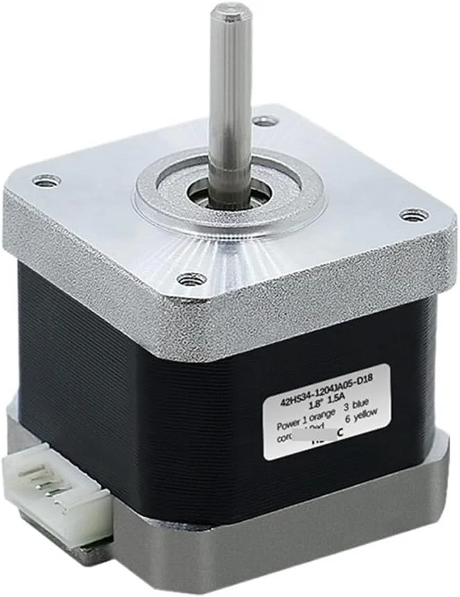 موتور پله ای Nema 17 پرینتر سه بعدی، 0.25N.m 42HS34mm 36ozin 2.5kg.cm تک محوره 5mm جریان 1.5A، 1 عدد