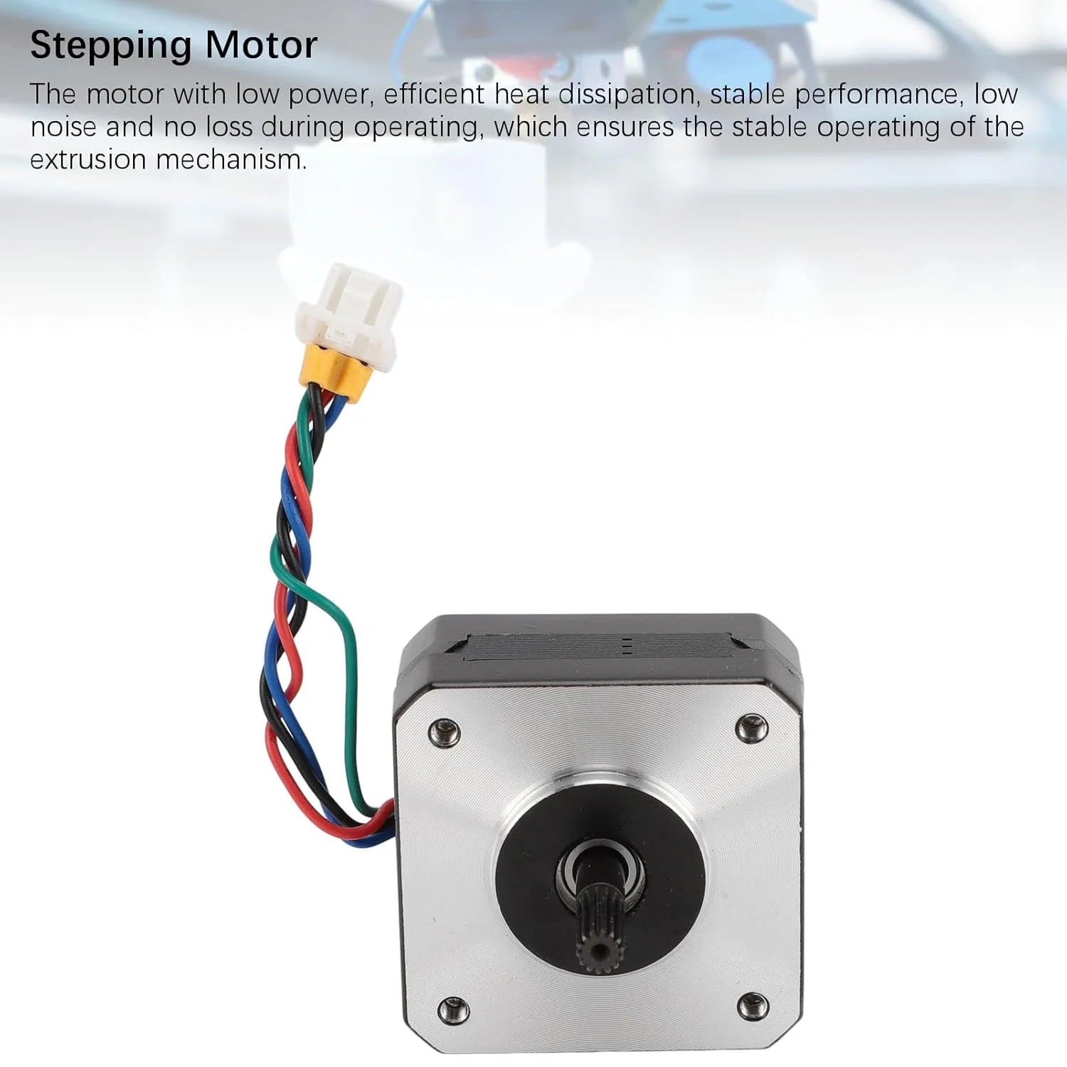 موتور پله ای اکسترودر پرینتر سه بعدی، نیترات Nema 17 1.8° 1A با کابل یکپارچه 60 میلی متری، قطر شفت 5 میلی متر، D شکل، نویز کم، برای محور E MK4
