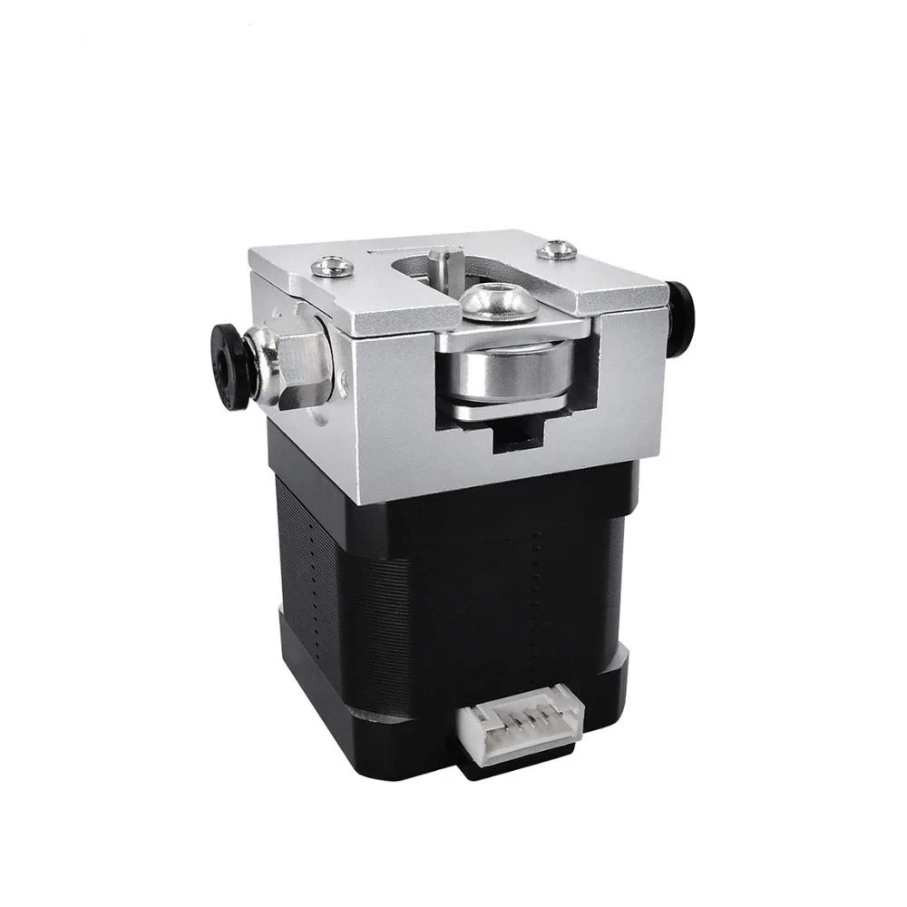 اکسترودر بولداگ پرینتر سه بعدی DIY Bowden تمام فلزی آلومینیومی نقره ای با موتور پله ای Nema 17 Reprap