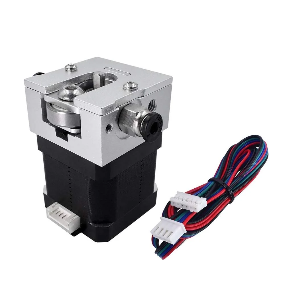 اکسترودر بولداگ پرینتر سه بعدی DIY Bowden تمام فلزی آلومینیومی نقره ای با موتور پله ای Nema 17 Reprap
