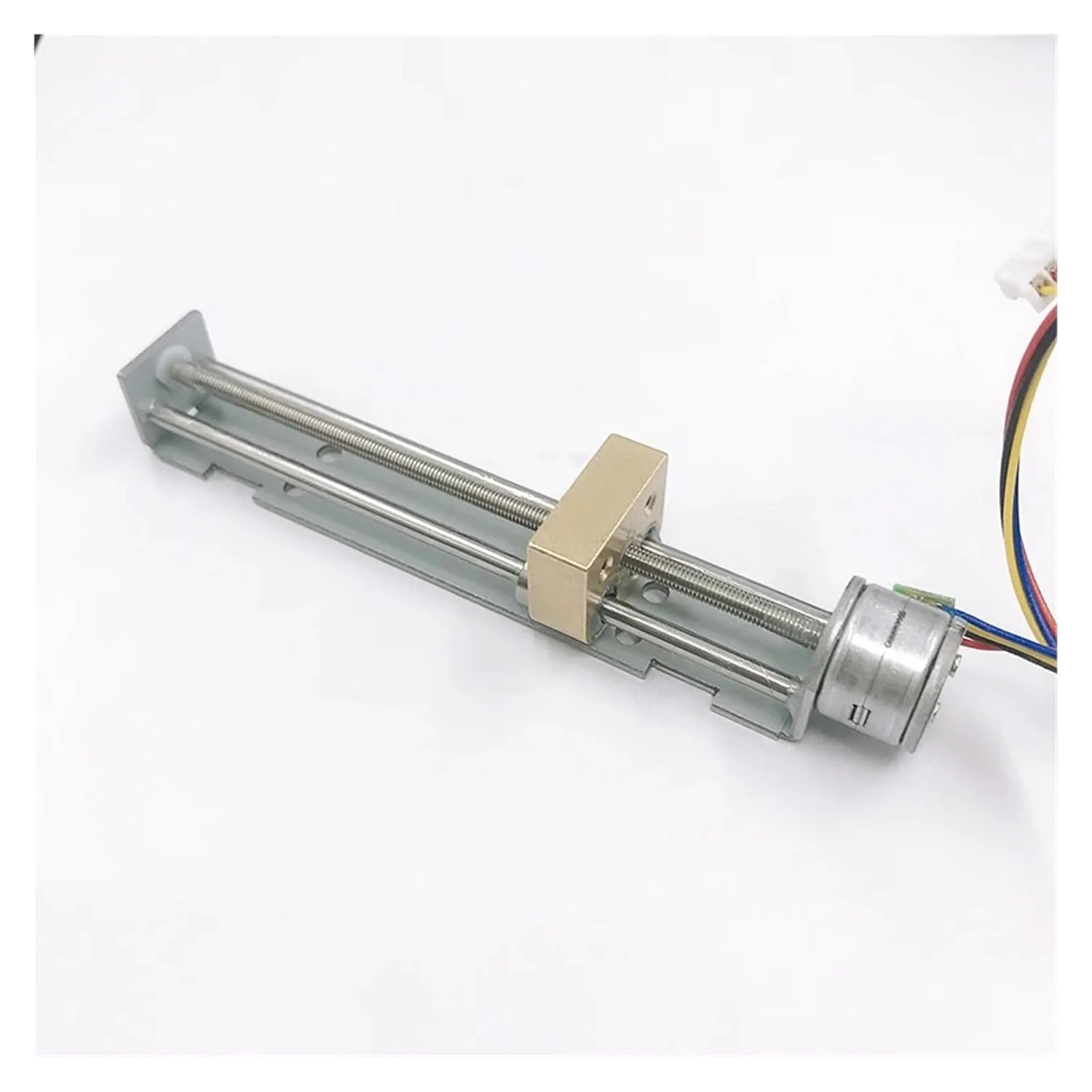 محرک خطی دقیق 15 میلی‌متری DC 5V 6V دو فاز 4 سیمه استپینگ استپر الکترونیکی استارتر پیچ مهره 90 میلی‌متری کورس بلند DIY موتور استارتر پرینتر سه بعدی