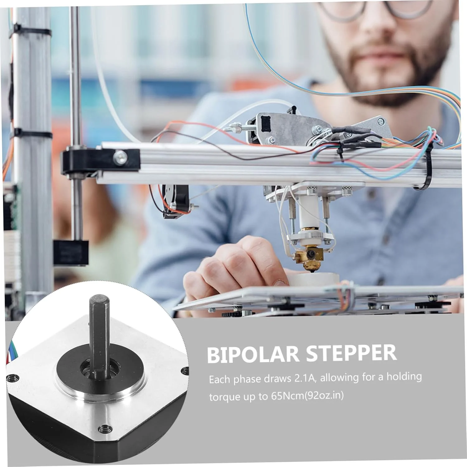 موتور پله ای PRETYZOOM با گشتاور بالا 92oz برای کنترل دقیق در رباتیک و کاربردهای چاپ