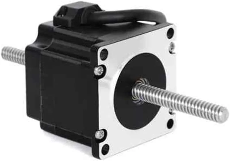 موتور پله ای غیر اسیر NEMA 23 مدل 57 با پیچ سربی T8*4، جریان 3 آمپر و گشتاور بالا 1.2 نیوتن متر (NEMA23 40mm، پیچ سربی 100mm)