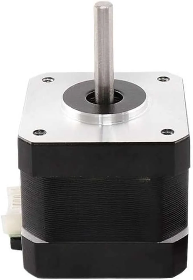موتور پله‌ای 1.8 درجه Nema 17، 1.3 آمپر، 28N.cm، 4 سیم، 17HS3401S-D، 42BYGH34، قطعات لبه‌گیر کرمی CNC، پرینتر سه بعدی 12 ولت (3401S شفت دوگانه)