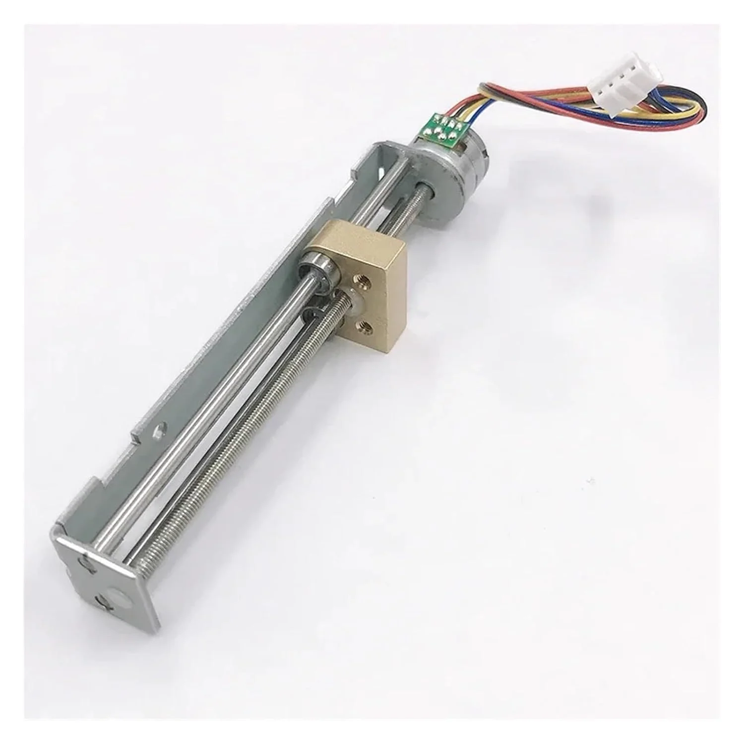 محرک خطی دقیق 15 میلی متری DC 5 ولت 6 ولت 2 فاز 4 سیمه استپینگ استپر الکترونیکی استارتر پیچ مهره 90 میلی متر طول حرکت DIY موتور استارتر چاپگر سه بعدی
