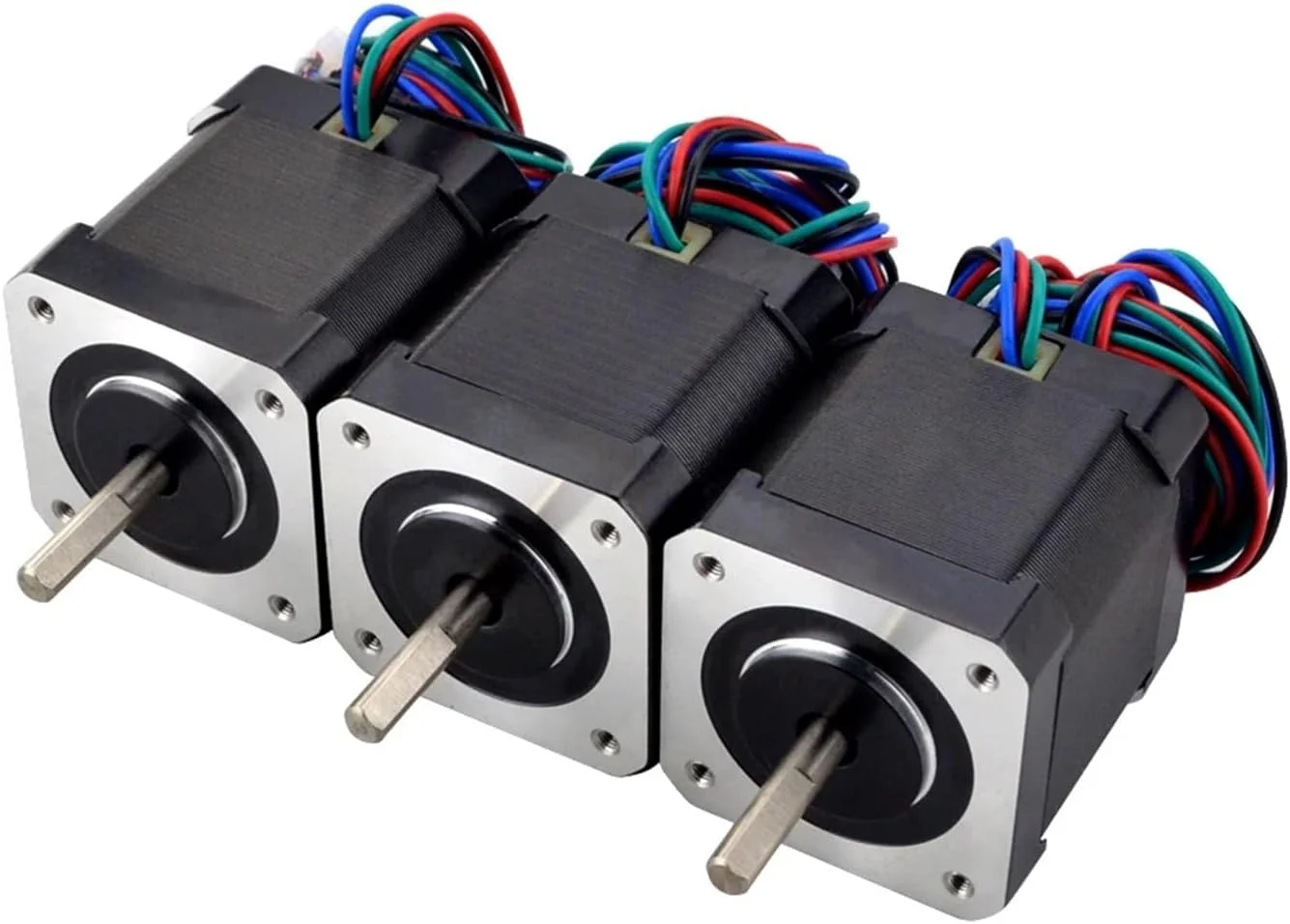 موتور پله ای Nema 17، 48 میلی متر، 59Ncm، موتور 42، موتور پله ای Nema17، 2 آمپر، کابل 1 متری 4 سیم برای پرینتر سه بعدی DIY CNC (تعداد 1 عدد 17HS19-2004S1)