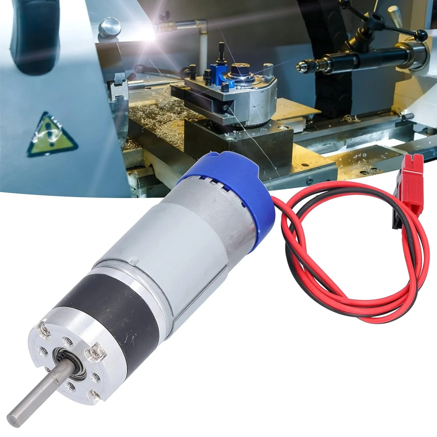 موتور گیربکس سیاره ای، موتور کاهنده، ساختار T با چرخ دنده های فولادی برای رباتیک و پرینترهای سه بعدی، نسبت دنده 19.2:1، موتور 12 ولت DC 555