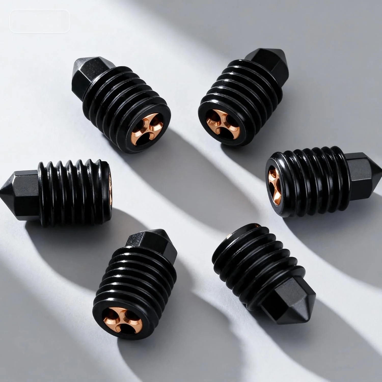 مجموعه 4 عددی نازل فولادی سخت کاری شده 0.4 میلی متری ارتقا یافته برای Bambu Lab X1 X1C X1E P1P P1S | مجموعه نازل 0.4 میلی متری | مقاوم در برابر سایش برای فیلامنت های سایشی