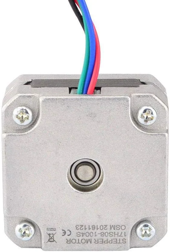 موتور پله ای 42 Nema17 مدل 17Hs08-1004S با 4 سیم، Nema 17، 20 میلی متر، 1 آمپر، 13Ncm (18.4Oz.In) برای پرینتر سه بعدی DIY