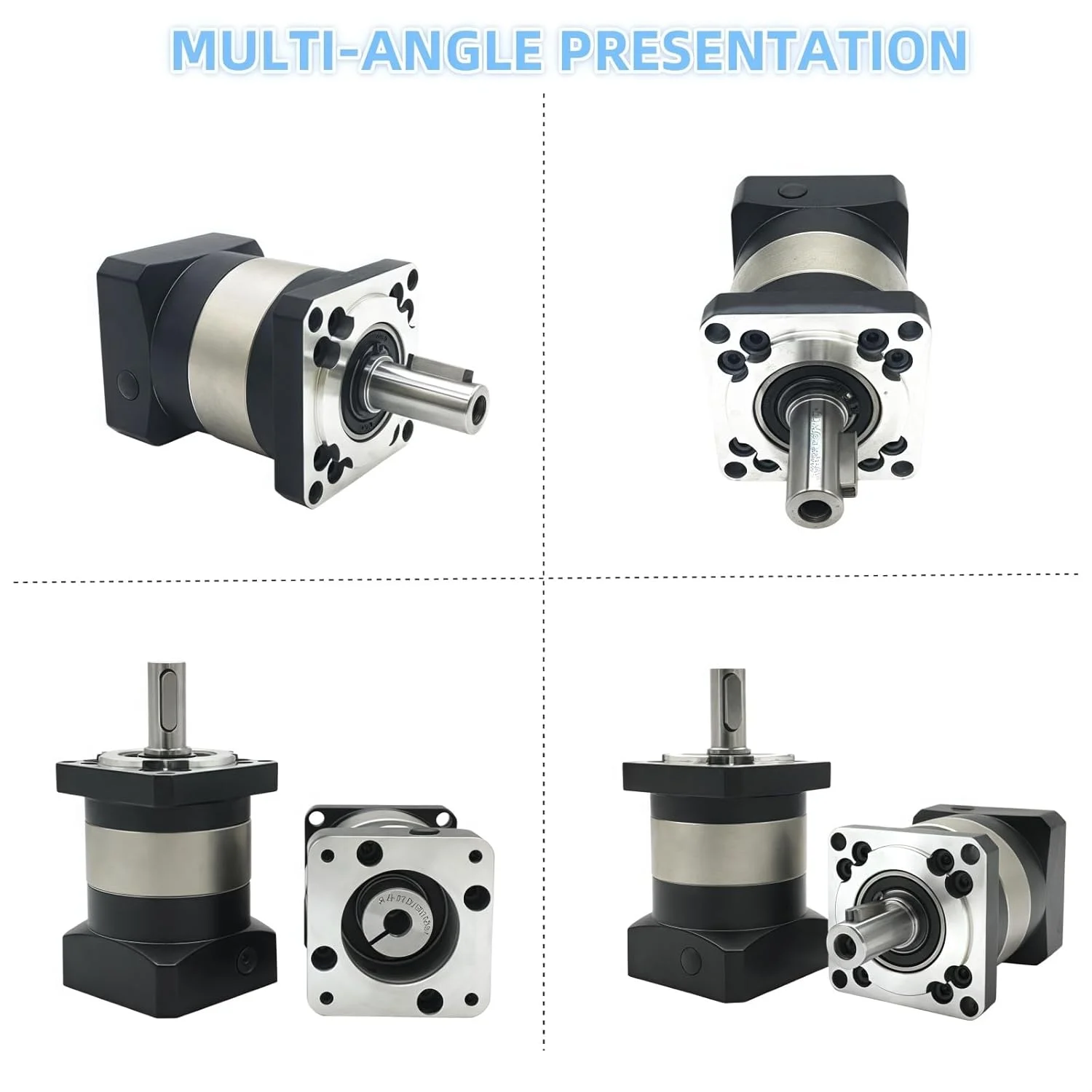 گیربکس کاهنده دور سیاره ای Nema23 با لقی 7 دقیقه قوس، نسبت دنده 5:1، گشتاور 40 نیوتن متر، 4000 دور در دقیقه برای شفت 8 میلی متر / 6.35 میلی متر، موتور پله ای 57 میلی متری برای دستگاه CNC Router، دستگاه تراش رومیزی، چاپگر سه بعدی
