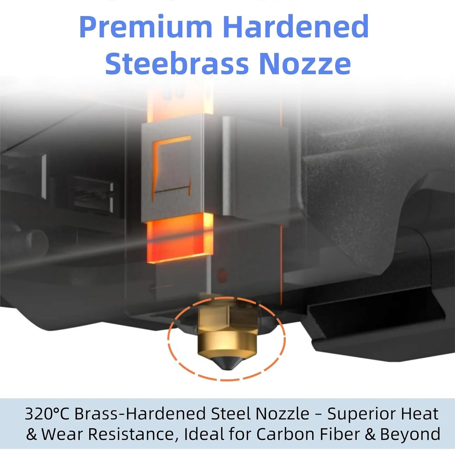 کیت هات‌اند سرامیکی 0.4 میلی‌متری برای Elegoo Centauri Carbon – هد چاپ از پیش مونتاژ شده با 3 نازل برنجی جایگزین، لوازم جانبی اکسترودر پرینتر سه بعدی با دمای بالا