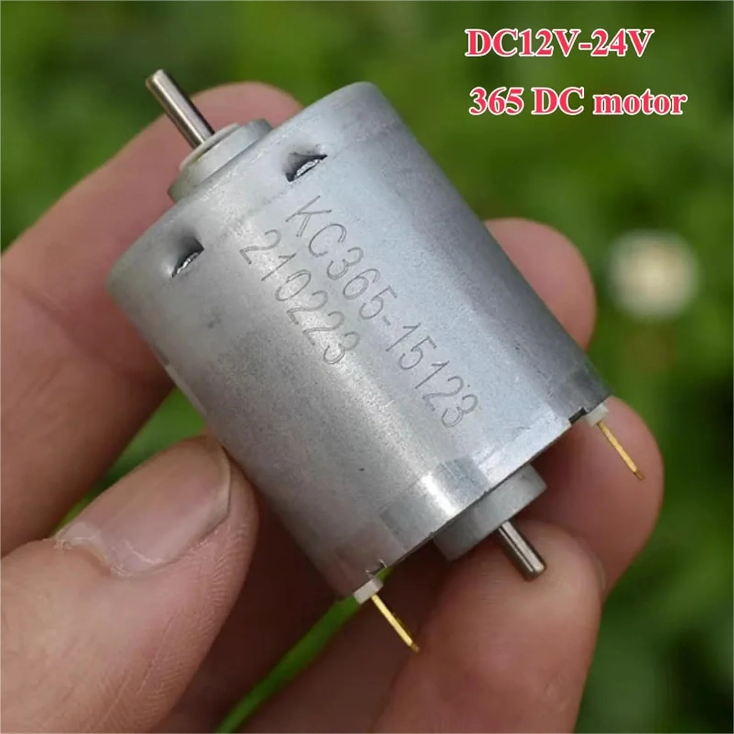 موتور DC 365 با شفت خروجی دوگانه KC365-15123، 12V-24V، یک عدد