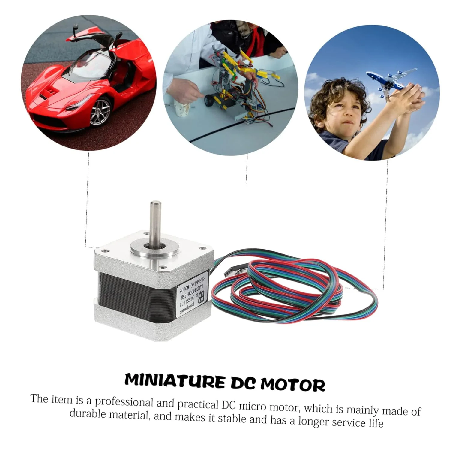 موتور DC کوچک NUOBESTY برای پروژه‌های سرگرمی، خروجی پایدار با نویز کم برای پرینترها، آسیاب‌ها و وسایل نقلیه اسباب‌بازی، طراحی جمع و جور برای استفاده آسان