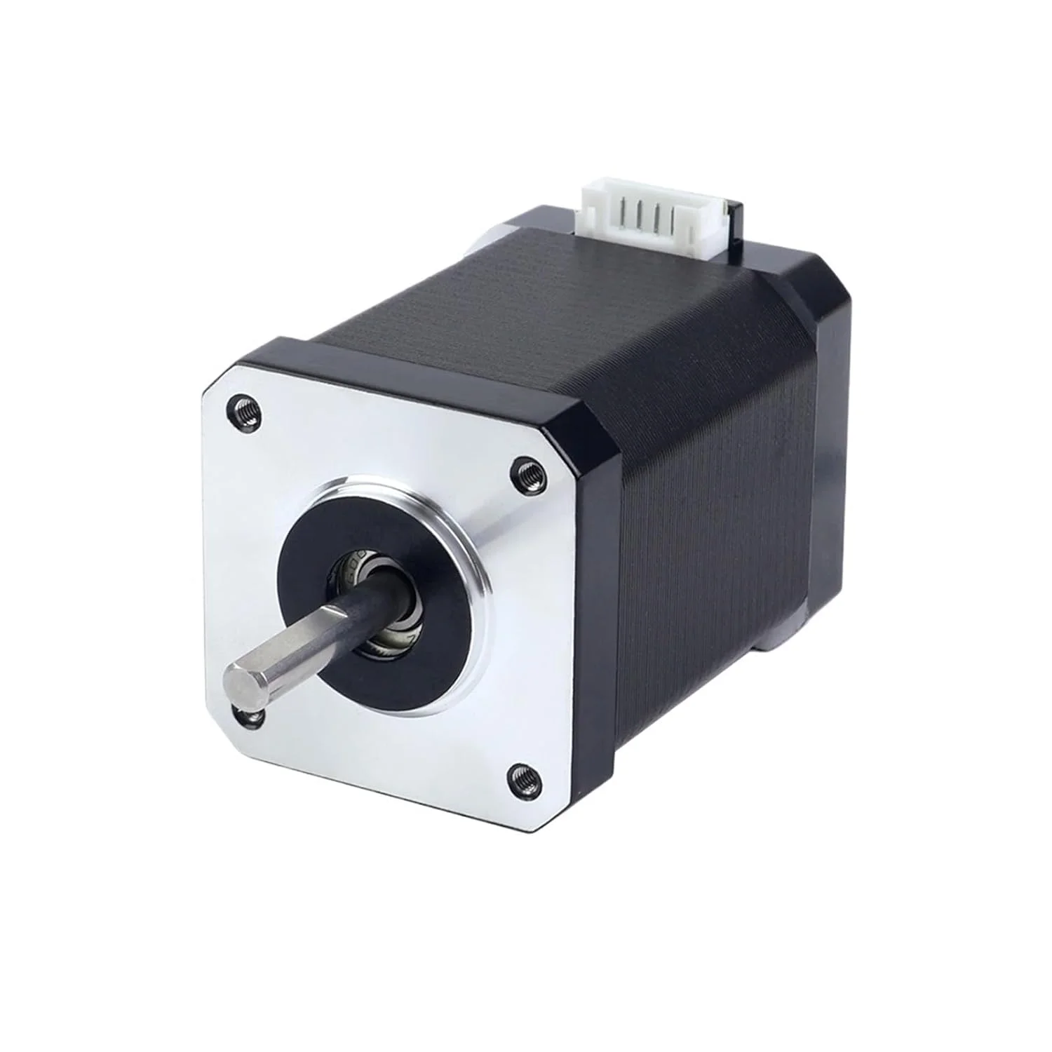 یک عدد موتور پله ای Nema17، 42x60 میلی متر، 2 فاز، 60Ncm، 2.1 آمپر، با کابل 4 سیمه 1 متری برای پرینتر سه بعدی CNC XYZ