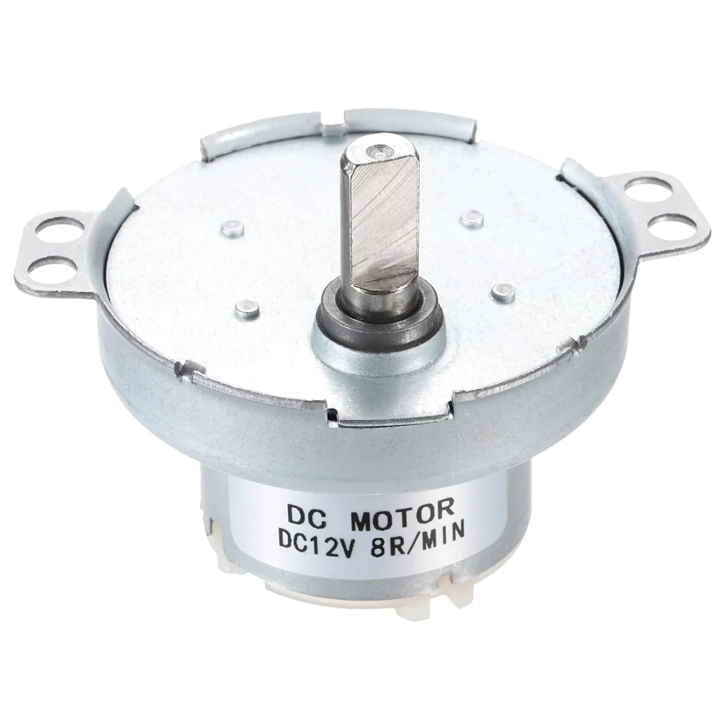 موتور گیربکس کاهنده سرعت MECCANIXITY مدل JS-50T با شفت D، موتور الکتریکی 12 ولت DC با سرعت 8 دور در دقیقه، موتور DC با شفت D با گشتاور بالا برای استند نمایشگر چرخشی فیلامنت پرینتر سه بعدی