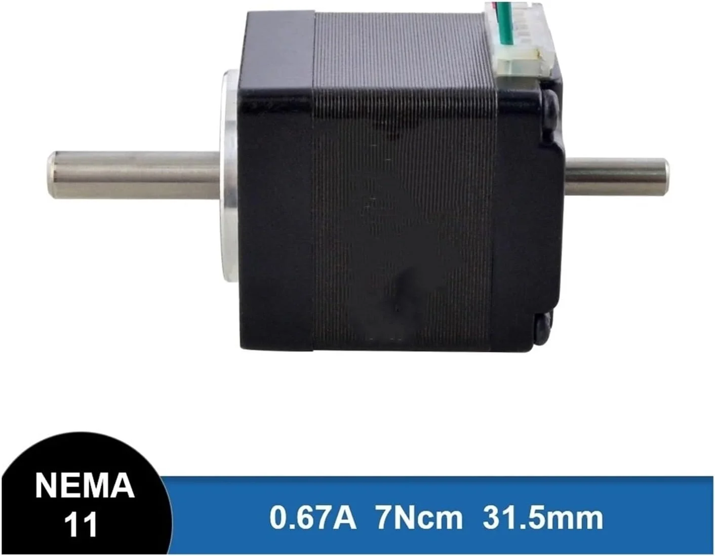 موتور پله ای Nema 11 دوگانه 1.8 درجه 7Ncm (9.94oz.in) 0.67A 4 سیم برای موتور پرینتر سه بعدی CNC
