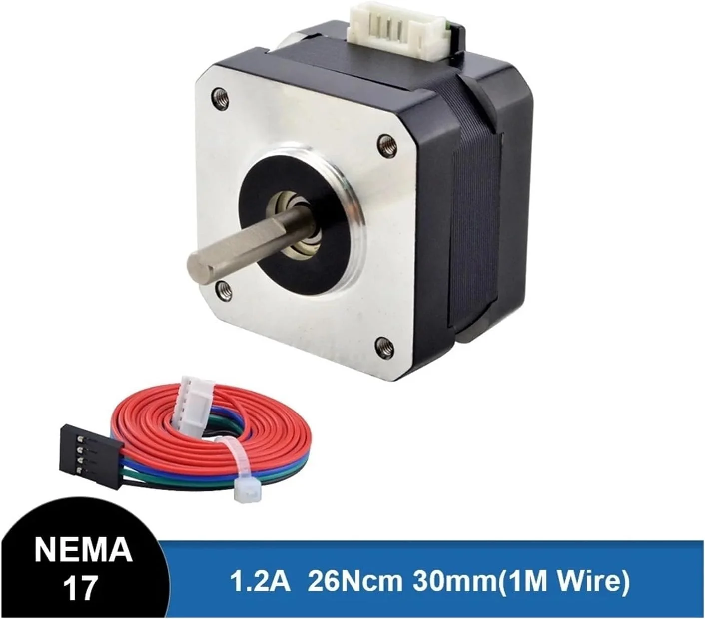 موتور پله ای Nema 17، 0.26N.m، 1.2A، 32mm برای پرینترهای سه بعدی