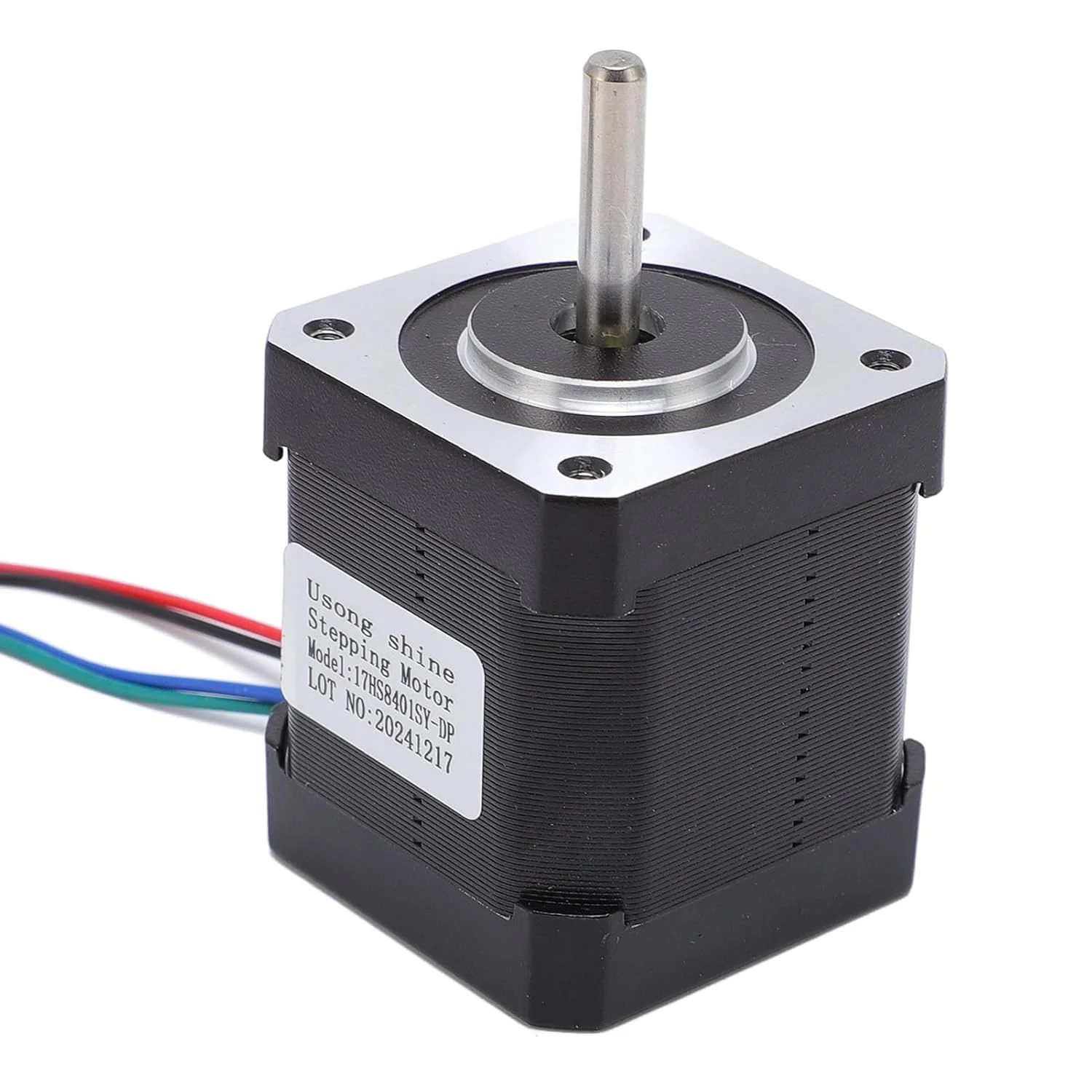 موتور پله ای Nema 17 با گشتاور بالا 59Ncm، قطعه جایگزین 4 سیمه فولاد آلیاژی با طول کابل 1 متری و کانکتور مادگی برای پرینتر سه بعدی، دستگاه CNC