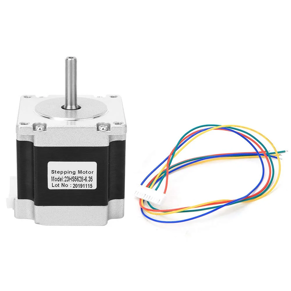 موتور پله ای NEMA 23 LiebeWH با کابل 4 پین 23HS5628 لوازم جانبی پرینتر سه بعدی، به طور گسترده در پرینترهای سه بعدی و روتر CNC استفاده می شود (قطر شفت 6.35 میلی متر) LiebeWHgqzgpu7av9-11