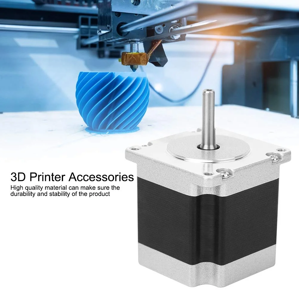 موتور پله ای NEMA 23 LiebeWH با کابل 4 پین 23HS5628 لوازم جانبی پرینتر سه بعدی، به طور گسترده در پرینترهای سه بعدی و روتر CNC استفاده می شود (قطر شفت 6.35 میلی متر) LiebeWHgqzgpu7av9-11