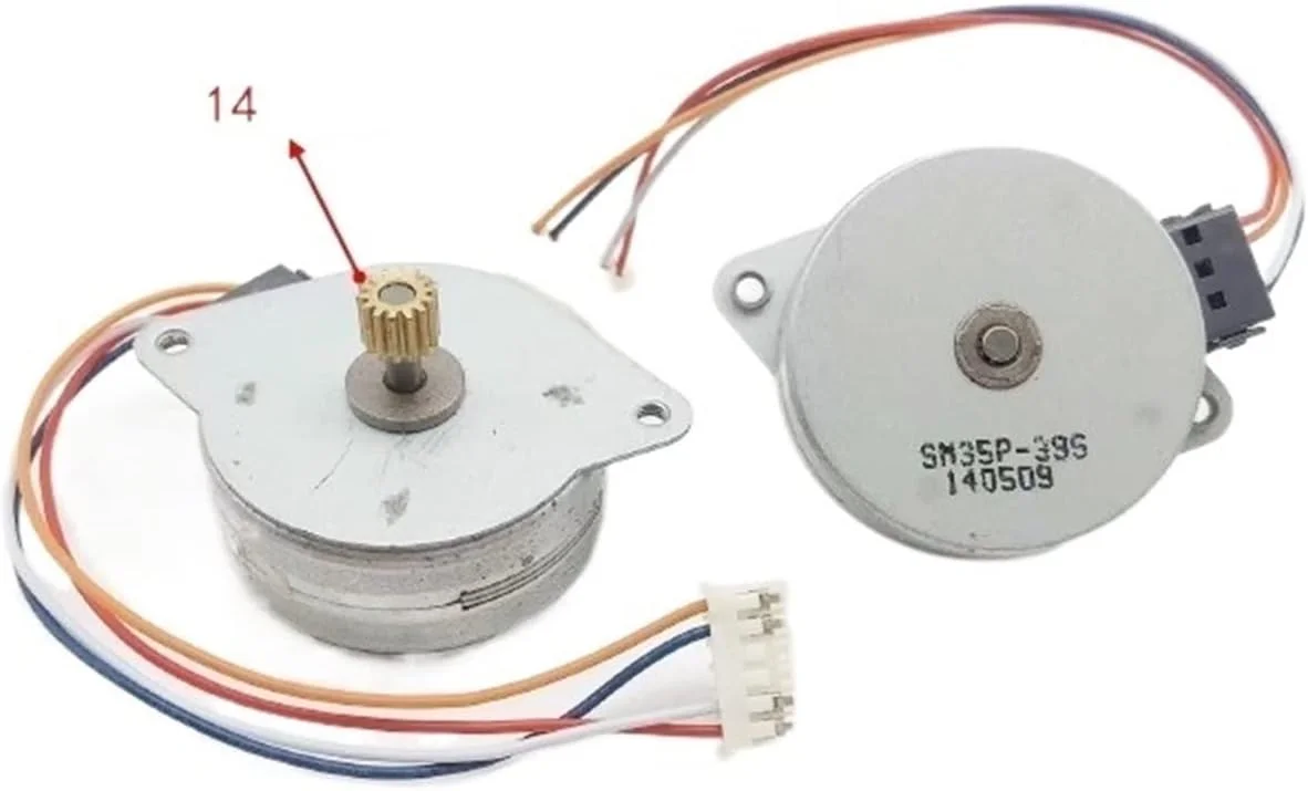 موتور پله ای دایره ای آهنربای دائم 2 فاز 4 سیمه برای ساخت تجهیزات چاپگر، اسکنر، موتور با چرخ دنده 14 دندانه مناسب تعمیرات مهندسی موتور پله ای دایره ای آهنربای دائم 2 فاز 4 سیمه برای ساخت تجهیزات چاپگر، اسکنر، موتور با چرخ دنده 14 دندانه مناسب تعمیرات مهندسی