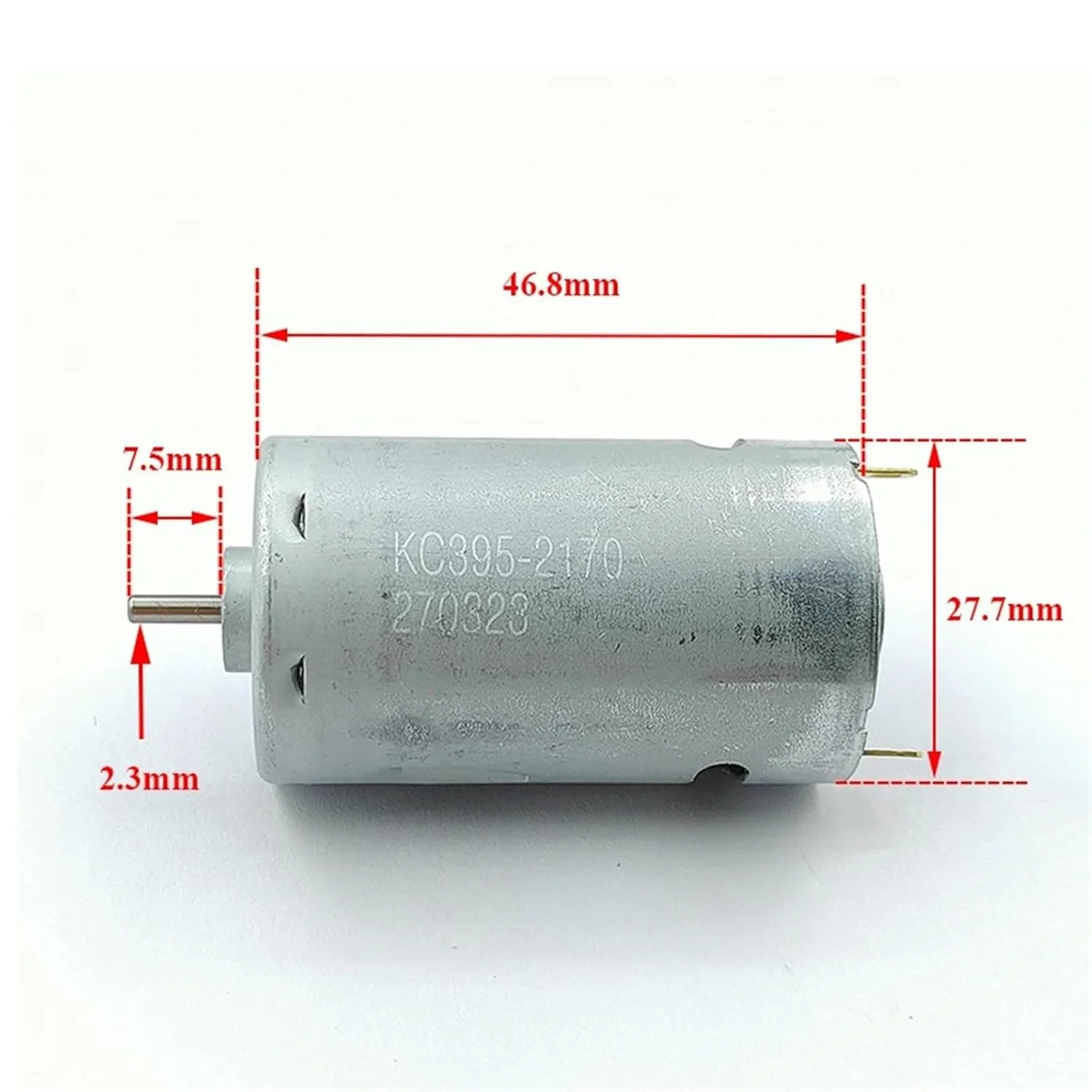 موتور مینی RS-395 مدل KC395-2170، ولتاژ DC 12V 18V 24V، سرعت بالا 14800 دور در دقیقه، 28 میلی متر، 1 عدد