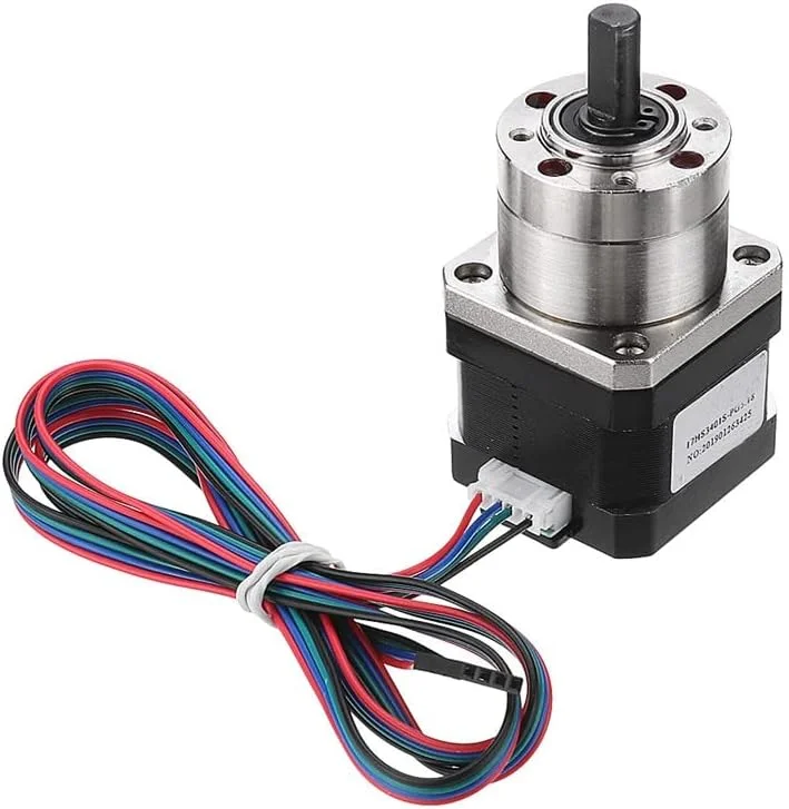 موتور پله‌ای گیربکس اکسترودر 17HS3401S-PG Nema 17 موتور 42 با گیربکس سیاره‌ای برای دستگاه فرز CNC پرینتر سه بعدی (رنگ: نسبت 5.18-1)