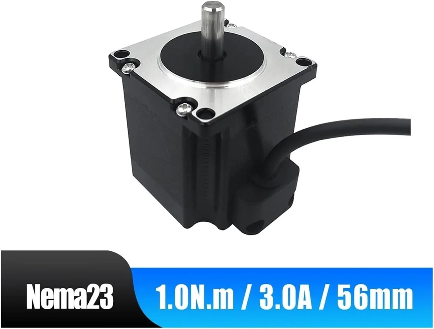 موتور پله ای Nema23 57HS56 دو فاز 4 سیم 1.0N.m 3.0A طول 56mm شفت 8mm برای تجهیزات پرینتر سه بعدی CNC