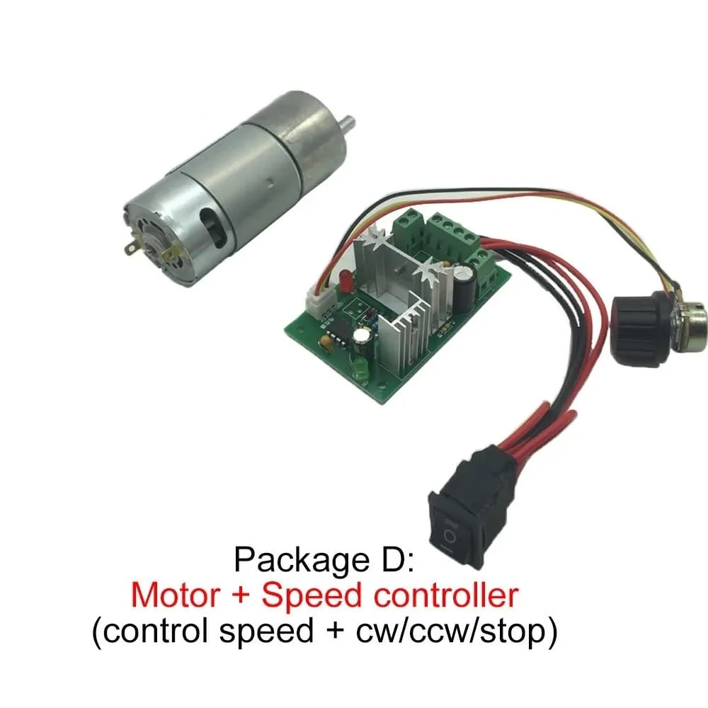 یک عدد موتور معکوس کوچک JGB37-550، موتور الکترونیکی DC 12 ولت با گشتاور بالا، موتور گیربکس 12 ولت (بسته A، 2300 دور در دقیقه_12 ولت)