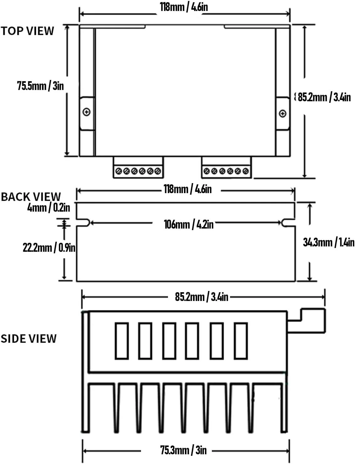 موتور پله‌ای Hyuduo Nema23 مدل 23HS5628، موتور پله‌ای هیبریدی دو فاز با گشتاور نگهدارنده 126Ncm به همراه درایور میکرو استپ دیجیتال DM542 برای دستگاه حکاکی، CNC و پرینتر سه بعدی