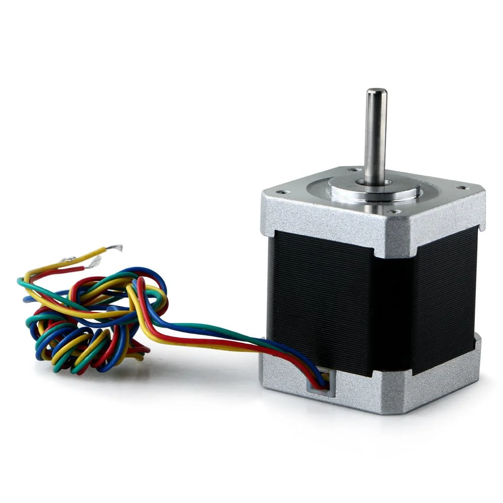 موتور پله ای هیبریدی فلزی 12 ولت 2.5 آمپر 5 وات 17، 48 میلی متر، 2 فاز، برای پرینتر سه بعدی، CNC و ماشین آلات پزشکی