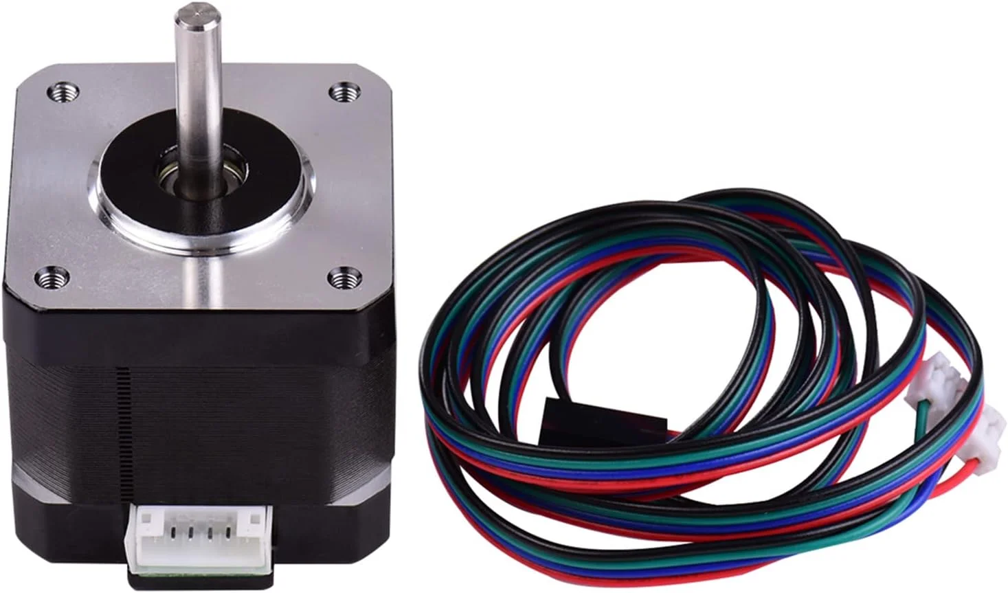 موتور پله ای 42 دو فاز با زاویه پله 0.9 درجه و نویز کم مدل 17HS4401S به همراه کابل 1 متری برای CNC و پرینتر سه بعدی