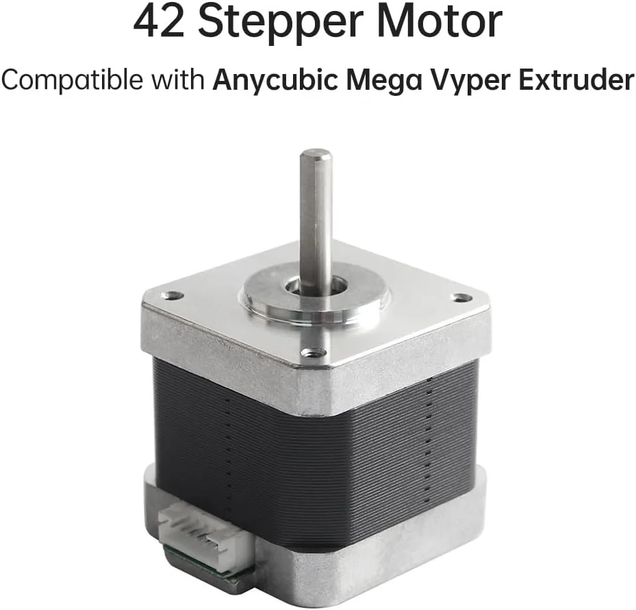 موتور پله‌ای 42، 2 فاز، زاویه پله 1.8 درجه، نویز کم، سازگار با اکسترودر Vyper، بدون کابل اتصال، قطعه پرینتر سه بعدی