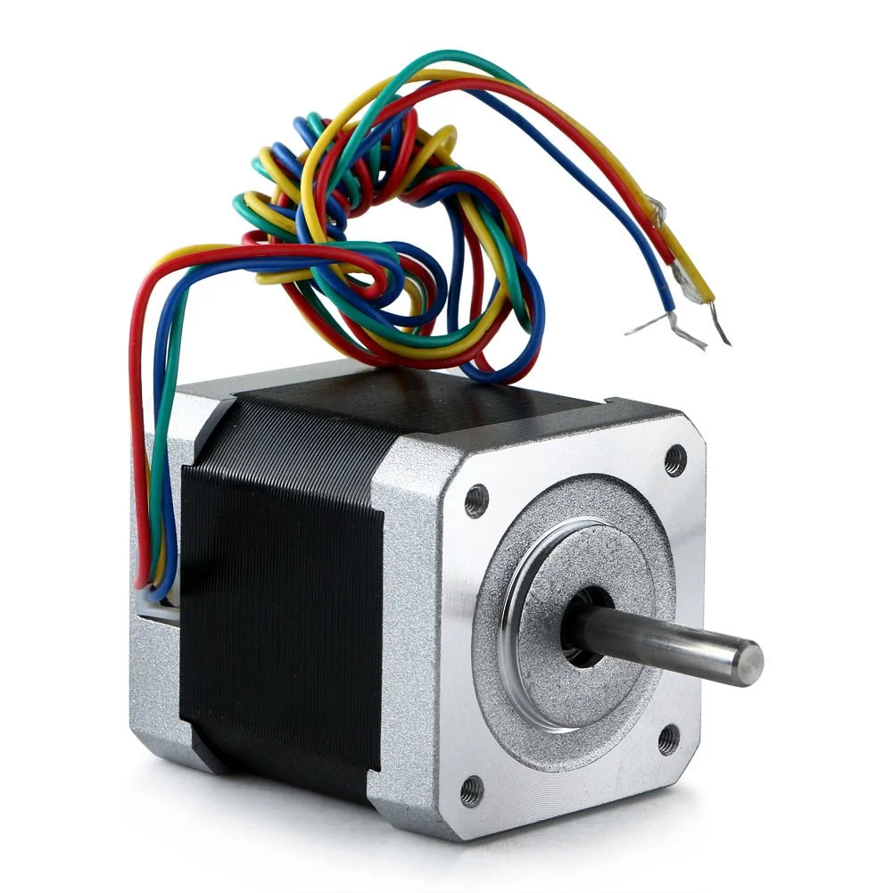 موتور پله ای هیبریدی فلزی 12 ولت 2.5 آمپر 5 وات 17، 48 میلی متر، 2 فاز، برای پرینتر سه بعدی، CNC و ماشین آلات پزشکی