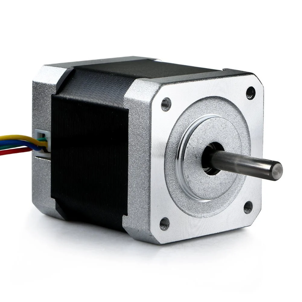 موتور پله ای هیبریدی فلزی 12 ولت 2.5 آمپر 5 وات 17، 48 میلی متر، 2 فاز، برای پرینتر سه بعدی، CNC و ماشین آلات پزشکی